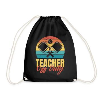 Men's Pickleball Sports Funny Pickleball Design - Drawstring Bag - black - Front