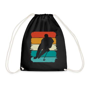 Eishockey - Drawstring Bag - black - Front