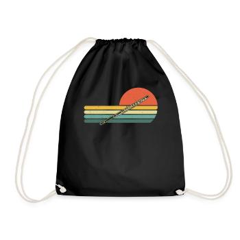 Flute Flute player Flutist - Drawstring Bag - black - Front