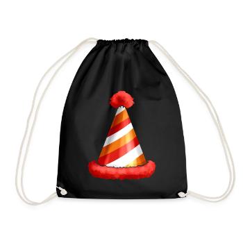 Chapeau de fête de chapeau conique pour le carnaval, l’anniversaire ou le nouveau - Sac de sport léger - noir - Devant