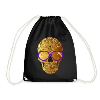 El Dia de Los Muertos Jour des Morts Pourpres - Sac de sport léger - noir - Devant
