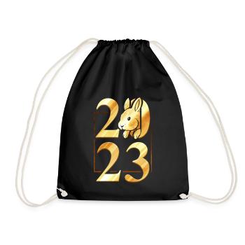 2023 - Le Nouvel An chinois du lapin - Sac de sport léger - noir - Devant