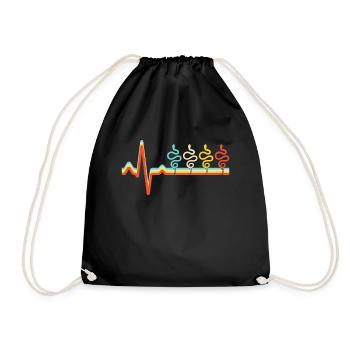 Serpent Rétro Heartbeat - Sac de sport léger - noir - Devant