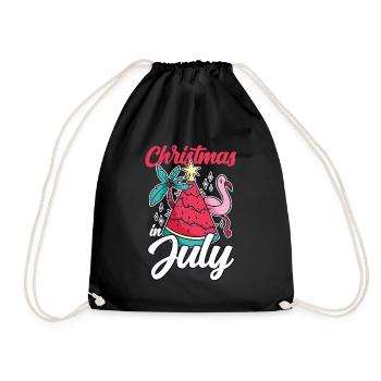 Weihnachten Im Juli Christmas In July Santa Humor - Drawstring Bag - black - Front