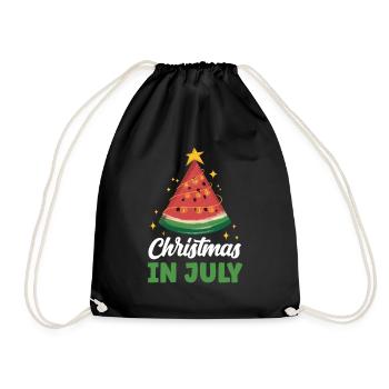 Weihnachten Im Juli Christmas In July Santa Humor - Drawstring Bag - black - Front