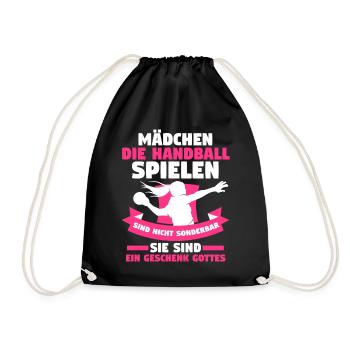 Handballspieler Handballer Handballverein Handball - Turnbeutel - Schwarz - Vorne