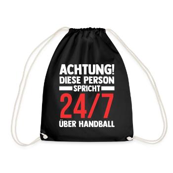 Handballspieler Handballer Handballverein Handball - Turnbeutel - Schwarz - Vorne