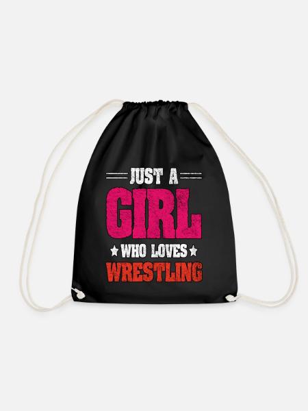 Nur ein Mädchen, das Wrestling liebt - Turnbeutel - Schwarz