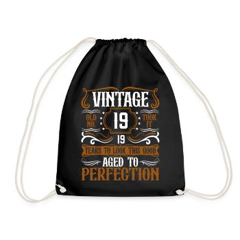 19e anniversaire Vintage Rétro - Sac de sport léger - noir - Devant