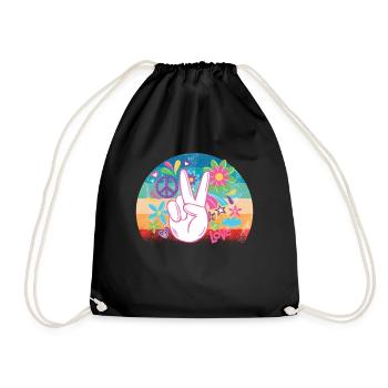 Hippy - Drawstring Bag - black - Front