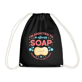 Soapmaking Addicted To Making Soap Saponifications - Drawstring Bag - black - Front