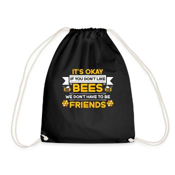 Beekeeping It's Okay If You Apiculturist Beekeeper - Drawstring Bag - black - Front