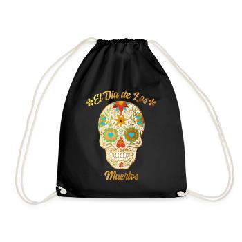 El Dia de Los Muertos Jour des Morts Sucre Rose - Sac de sport léger - noir - Devant