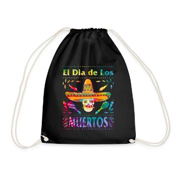 El Dia de Los Muertos Tag der Toten El Jefe - Turnbeutel - Schwarz - Vorne