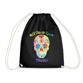 El Dia de Los Muertos Jour des Morts Sucre Rose - Sac de sport léger - noir - Devant