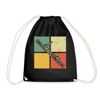 Bassoon Bassoon Bassoon Player Bassoonist - Drawstring Bag - black - Front