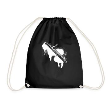 Bassoon Bassoon Bassoon Player Bassoonist - Drawstring Bag - black - Front