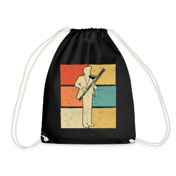 Bassoon Bassoon Bassoon Player Bassoonist - Drawstring Bag - black - Front