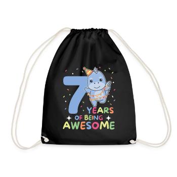 Dino pour les enfants de 7 ans de sept ans - Sac de sport léger - noir - Devant