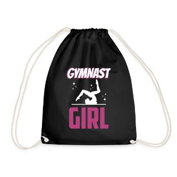 Gymnast Gymnast Girls Gymnastics Gymnastics - Drawstring Bag - black - Front