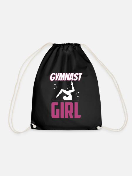 Gymnast Gymnast Girls Gymnastics Gymnastics - Drawstring Bag - black