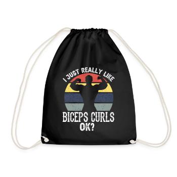 J’aime vraiment les muscles des biceps - Sac de sport léger - noir - Devant