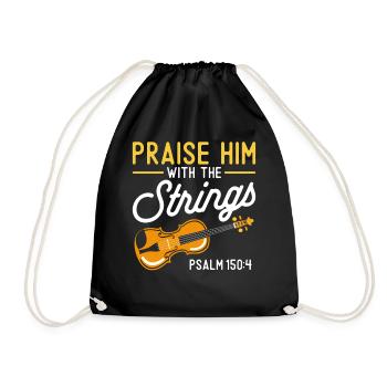 Violon Violoniste Bible Citation Foi - Sac de sport léger - noir - Devant