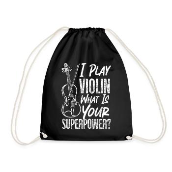 Violin Violinist Vintage I Play - Turnbeutel - Schwarz - Vorne