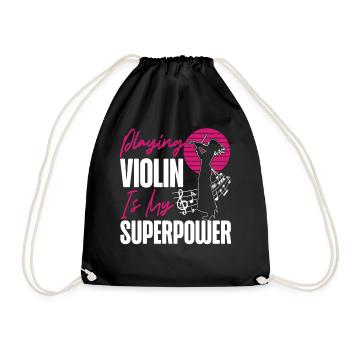 Violoniste violoniste jouant du violon est - Sac de sport léger - noir - Devant