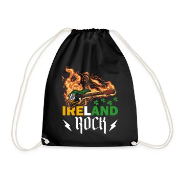 Irlande Musique Rock Guitare Saint Patrick Musicien - Sac de sport léger - noir - Devant