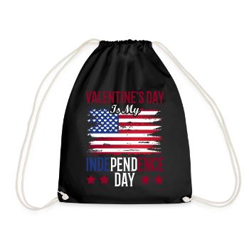 La Saint-Valentin est mon jour de l’indépendance - Sac de sport léger - noir - Devant