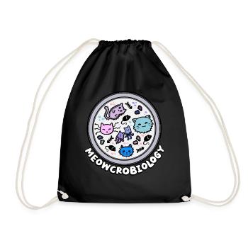 Crobiologie murale Microscopique Chats - Sac de sport léger - noir - Devant
