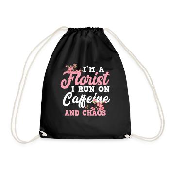 Fleuriste Caféine Chaos Dire cadeau - Sac de sport léger - noir - Devant