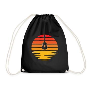 Guitar Retro - Drawstring Bag - black - Front