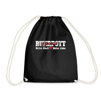Ruhrpott Bottrop Meine Stadt meine Liebe Herz - Turnbeutel - Schwarz - Vorne