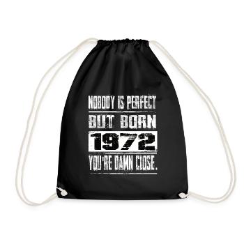 Personne n’est parfait, mais né en 1972 anniversaire - Sac de sport léger - noir - Devant