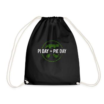 Pi Day = Cake Day - Teacher Math Pi - Drawstring Bag - black - Front