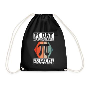 Funny Math Teacher for Pi Day Math Geek - Drawstring Bag - black - Front
