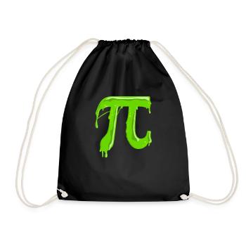 Green Slimy Pi - Funny math teacher for - Drawstring Bag - black - Front