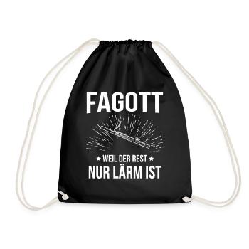 Fagott Fagottspieler Fagottist - Turnbeutel - Schwarz - Vorne