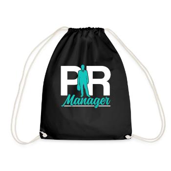 Pr Manager Job Beruf Public Relations - Turnbeutel - Schwarz - Vorne