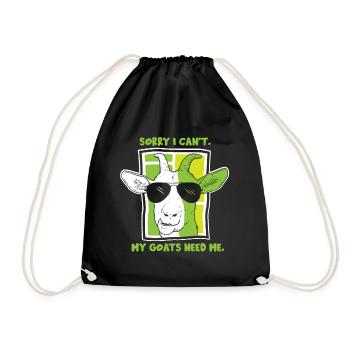 Malheureusement, mes chèvres n’ont pas besoin de moi animal - Sac de sport léger - noir - Devant