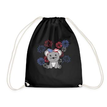 4 juillet American Mouse for Kids USA Mouse - Sac de sport léger - noir - Devant
