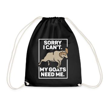 Malheureusement, mes chèvres n’ont pas besoin de moi animal - Sac de sport léger - noir - Devant