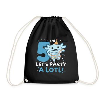5ème anniversaire axolotl cinq ans axolotls sucrés - Sac de sport léger - noir - Devant