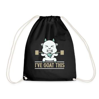 J’ai Goat This Gym Weightlifting Gym Animal - Sac de sport léger - noir - Devant