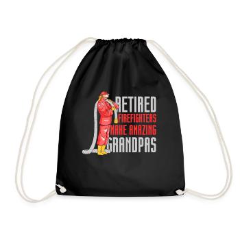 Les pompiers à la retraite sont le grand-père de l’arrière-grand-père - Sac de sport léger - noir - Devant