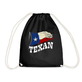 Texaner Sprüche Texanisch Texas Stolz - Turnbeutel - Schwarz - Vorne