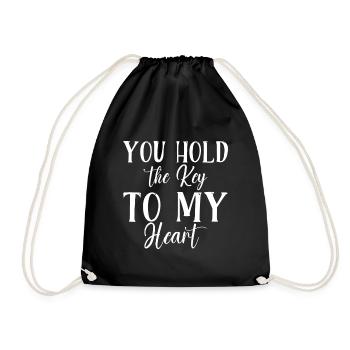 You Hold The Key To My Heart - Drawstring Bag - black - Front