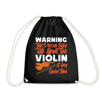 Violoniste Violoniste Avertissement - Sac de sport léger - noir - Devant